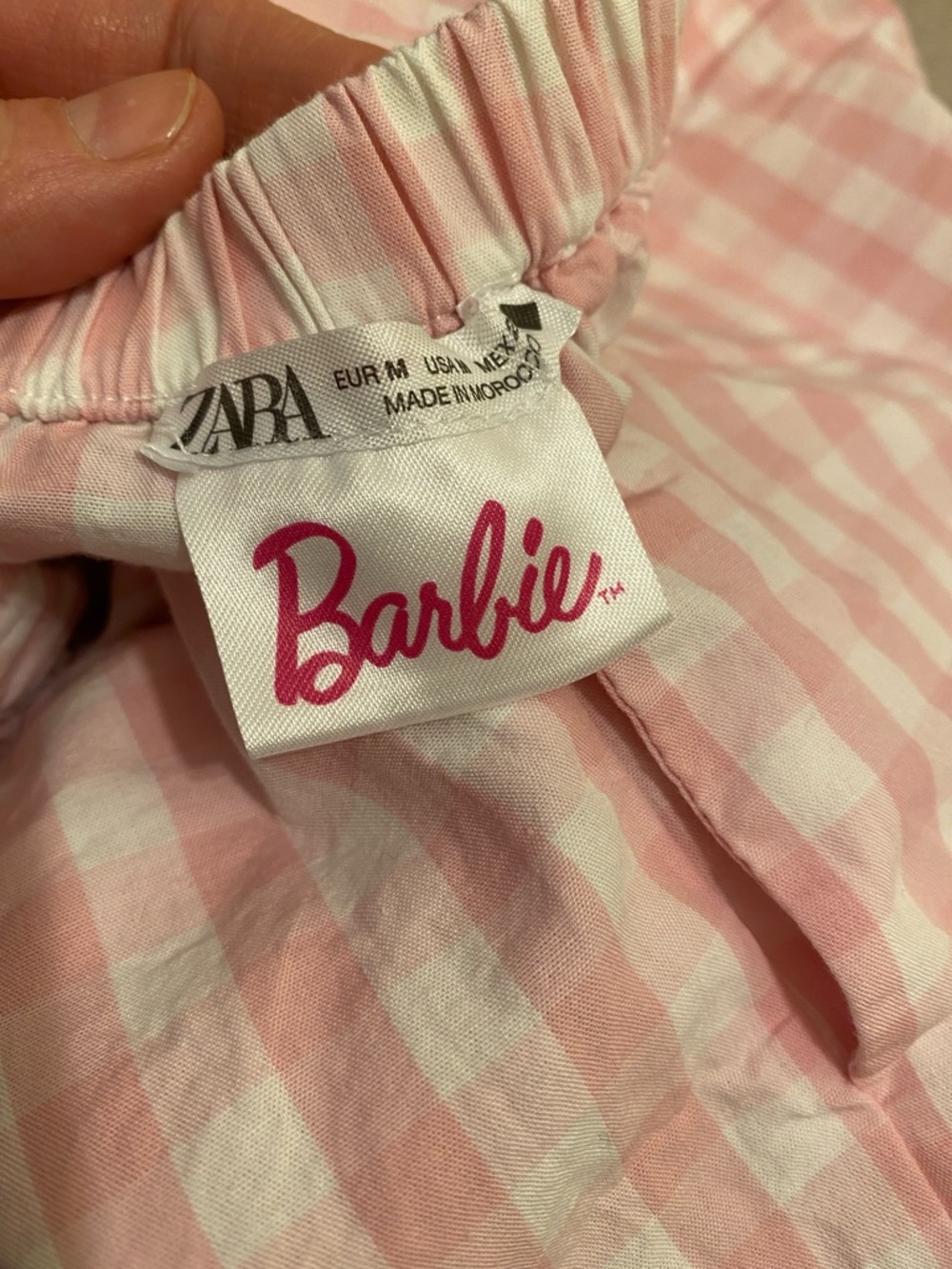 Zara Barbie Set ( M & 36 B) Pink Gingham Bustier Crop Top & Shorts Set - Women - Picture 4 of 10